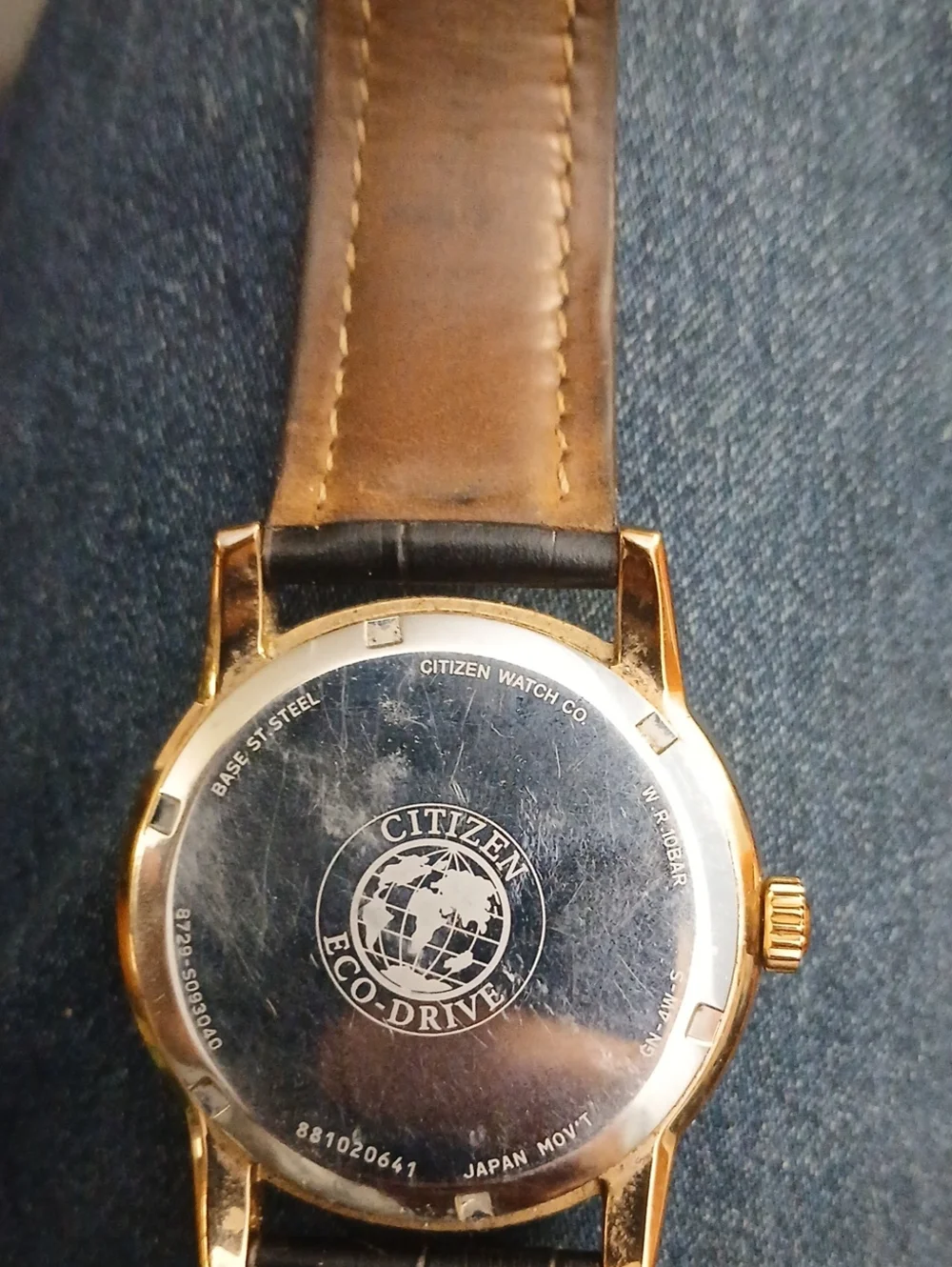 Citizen Men’s Eco-Drive Chronograph Watch - Black Dial, Brown Leather